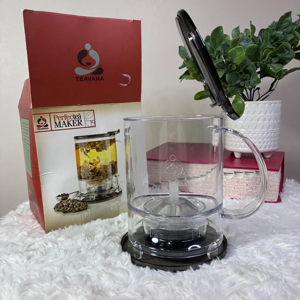 Teavana Perfectea Maker 16oz Loose Leaf Tea Steeper BPA-Free Tritan Clear Black